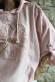 Rustic Nature Linen Blend Hippie Shake Hoodie Washed Sugar